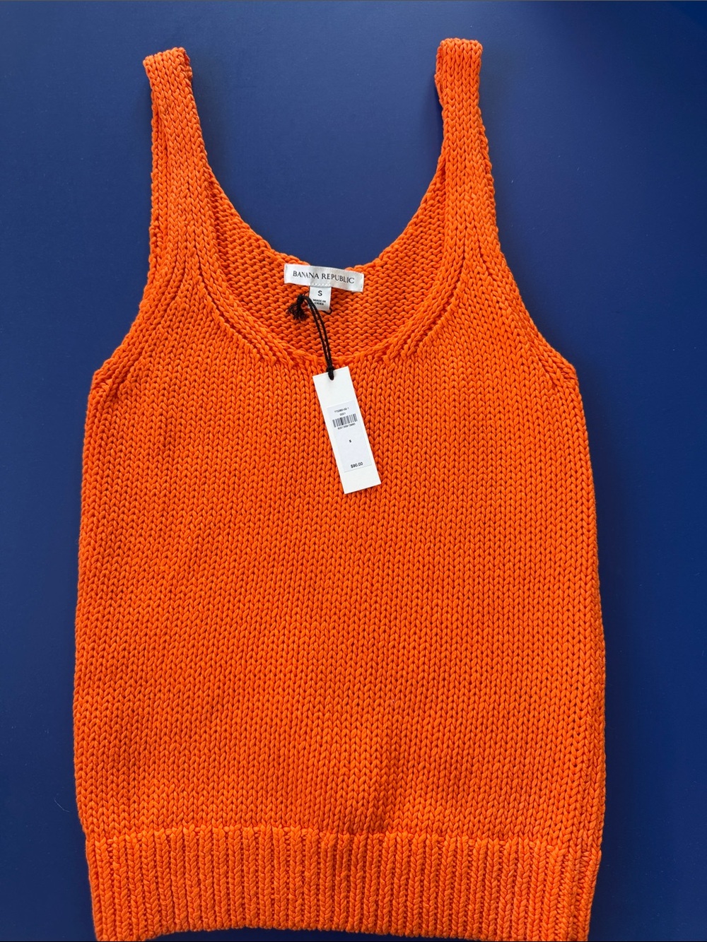 Banana Republic Bright Orange Knit Scoop Tank